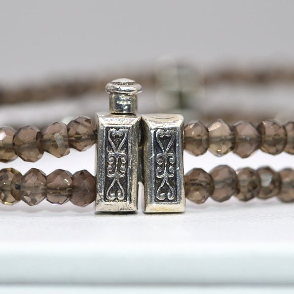 Anatoli Double Strand Smoky Quartz Bead Bracelet in Sterling - Picture 11 of 12